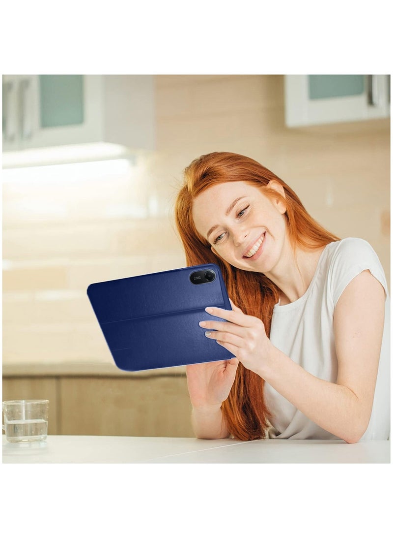 BYTER Xiaomi Redmi Pad 2 2025 (11.0 inches) Classic PU Leather Trifold Stand Flip Case Cover (TCFPSR) - Navy Blue - Image 4